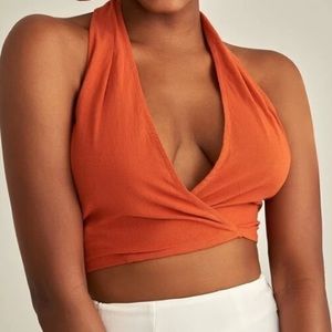 Burnt orange halter top
